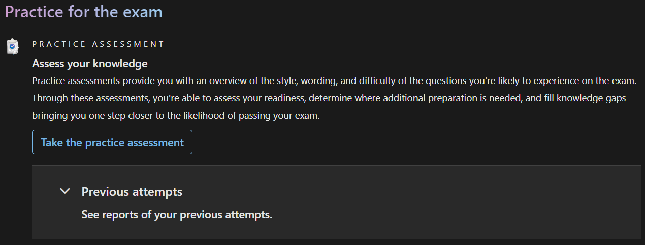 Practice exam screenshot